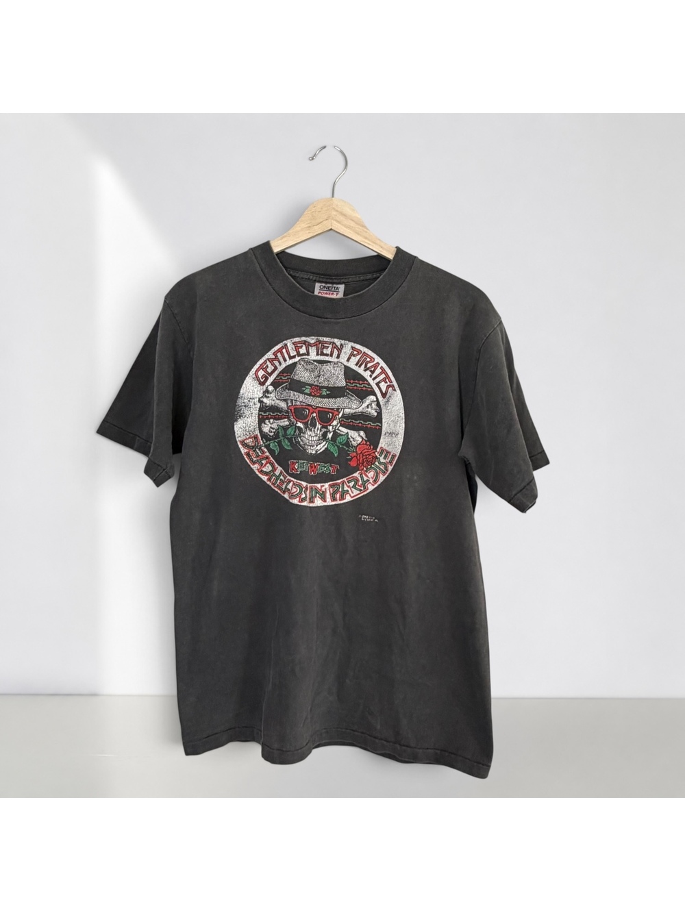 Vintage Grateful Dead Deadheads Paradise Key West Gentleman Pirate T Shirt